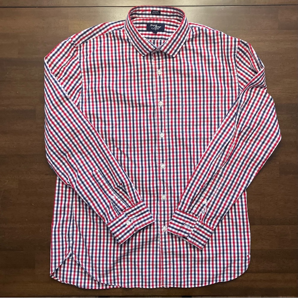 J. Crew Long Sleeve Dress Shirt Slim XL - Thompson Shirtings
